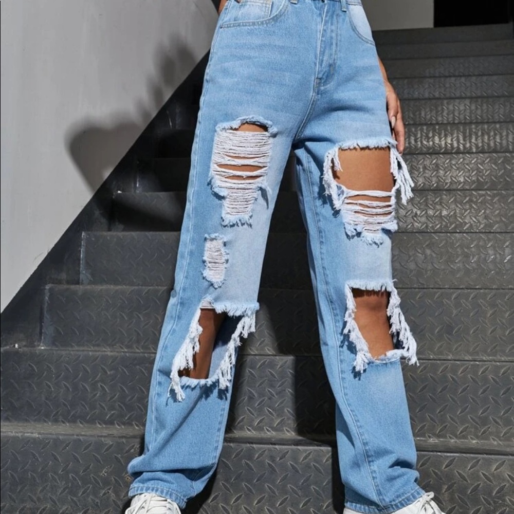 ๐๐ NEW HIGH WAIST BFRIEND JEANS - Picture 2 of 8